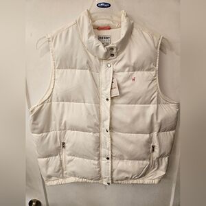 NWT - Down & Waterfowl Filled Old Navy White Vest - Size XXL- Microfleece